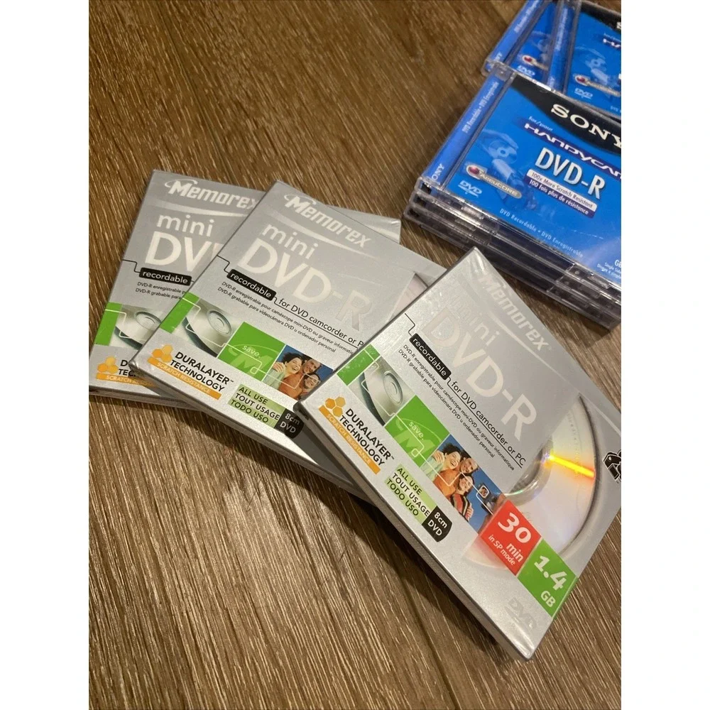 Memorex & Sony Mini DVD-R Recordable For DVD Camcorder Or Pc Lot